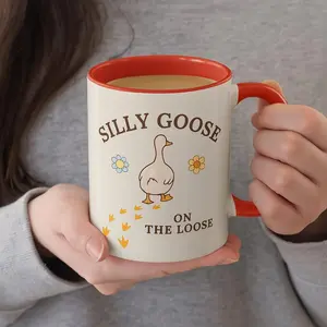 [SALE OFF] Silly Goose on the Loose Mug 11oz & 15oz, Cute Funny Gift Perfect for Birthdays, Holidays, Colleague, Friend, Bridal Party, Funny Quote Mug