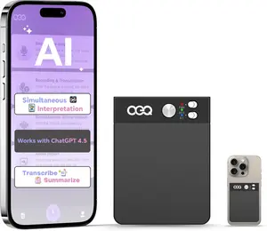 OEQ AI Voice Recorder with Real-Time 112 Languages Translate Transcribe Summarize & Mind-Map with ChatGPT 4.5 64GB Memory for Lectures Meetings Calls Interviews