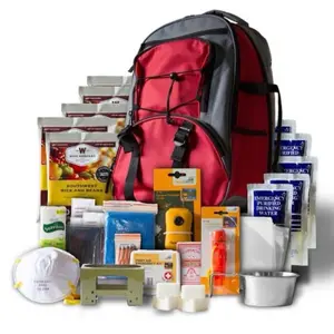 Wise Five Day Emergency Survival Kit Backpack For One Person-32 Servings Red