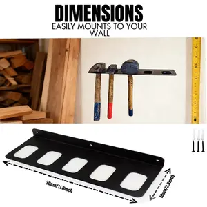 Hammer Frame Wall Mounted Tool Storage Rack, Hammer Display Stand, Durable Steel Construction, Ideal for Garage Workshop