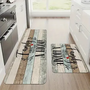 [Farmhouse Kitchen Mat Set] Farmhouse Kitchen Mat Set, 1/2/3pcs Set, with Anti-Slip Kitchen Mat, Washable, Kitchen Mat Set, Kitchen Area Mat, Suitable for Hallway, Kitchen Sink, Door, Laundry Room