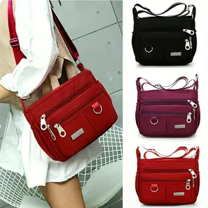 Waterproof  Crossbody Bag for Women - Adjustable Strap, Multi-Compartment Shoulder Handbag in Red, Black, Purple, Versatile Messenger Bag, Ideal for Travel and Daily Use | Functional Fashion | Polyester Lined Purse