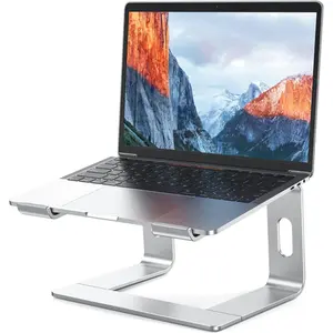 LS03 Aluminum Laptop Stand, Ergonomic Detachable Computer Stand, Riser Holder Notebook Stand Compatible with Air, Pro, Dell, HP, Lenovo More 10-15.6" Laptops, Silver