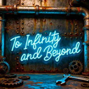 1pcs To Infinity and Beyond Neon Sign, Led Light Neon Signs for Wall Decor, Ambient Lights, Anime To Infinity and Beyond Neon Lights for Bedroom Men Cave Party Decor, Birthday Christmas Gifts for Him