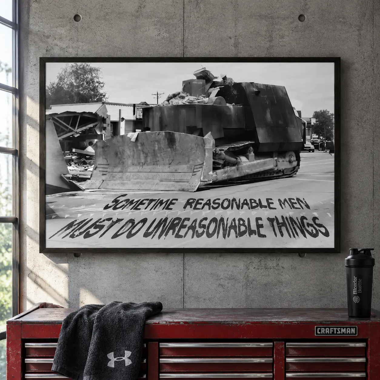 "Sometime Reasonable Men Must Do Unreasonable Things" Funny Quotes Meme-Style Print Poster, Home Decor Wall Decoration for Boys Dorm Man Cave