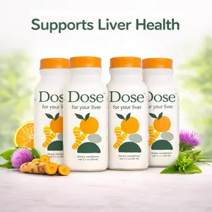 Dose Herbal Liquid Wellness Shot with Milk Thistle, Turmeric Curcumin & Ginger | Easy Daily Routine Addition for Gut-Friendly Habits and Balanced Lifestyle Support