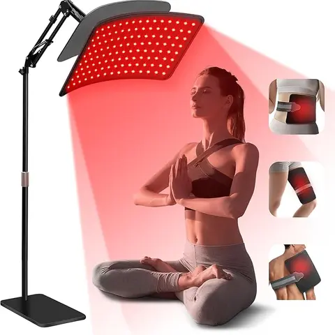INTEO Wearable Red Light Therapy Device - Bendable Curved Panel, 120 LED Lights, 660nm+850nm Combo, 5 Modes, Adjustable Intensity & Timer, Cellular Energy Boost, Muscle Soreness Relief, Office Back Pain Support, Face+Body Skin Care Gadget