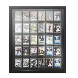 Sports Card Display Frame - Wooden Storage & Wall Display for Football, Basketball, Baseball, Pokémon Cards - Perfect Gift for Collectors, Handmade Personalized Present (Holds Non-Graded Cards)