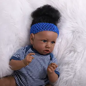 Real Life Reborn Doll 50 Cm African Skin Soft-Touch Musical Fun For Kids Aged Perfect New Year & Birthday Gift