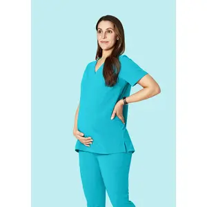 Maternity One Pocket Top Teal