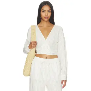 Favorite Daughter The Isla Top in Light Khaki Stripe