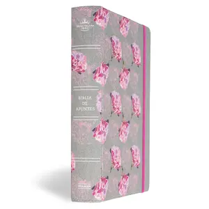 Biblia Reina Valera 1960 de apuntes gris y floreado , tela impresa | RVR 1960 NoteTaking Bible, Grey and Pink, Cloth over Board (Spanish Edition) Hardcover