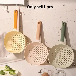 Kitchen Strainer Spoon, Large Plastic Long Handle Colander, High Temperature Resistant, Noodle Dumpling Scoop, Kitchen Utensil Accessories, Kitchen Cooking Accessories