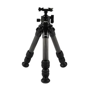 LINKOGEAR HT-223 Carbon Fiber Mini-Tripod with CNC Ball Head & QD Picatinny Mount Lightweight 22 oz for Precision Scouting Glassing Low-Angle Feature Phone Camera