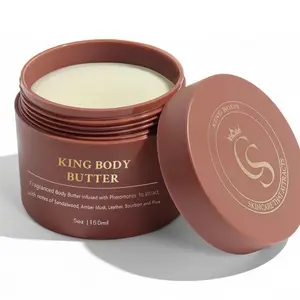 King Body Butter Cologne - Warm and Sensual.Nourishing Moisturizer for Radiant Skin, Gentle Smoothing & Soothing Formula.Jars with Shea & Jojoba for Radiant Hydrating Fragrance