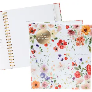 Make Your Own Cookbook - Blank Recipe Book to Write in Your Own Recipes |  Spiral Bound Personalized Recipe Binder with  pocket & Conversion Charts | Holds 240 Recipes