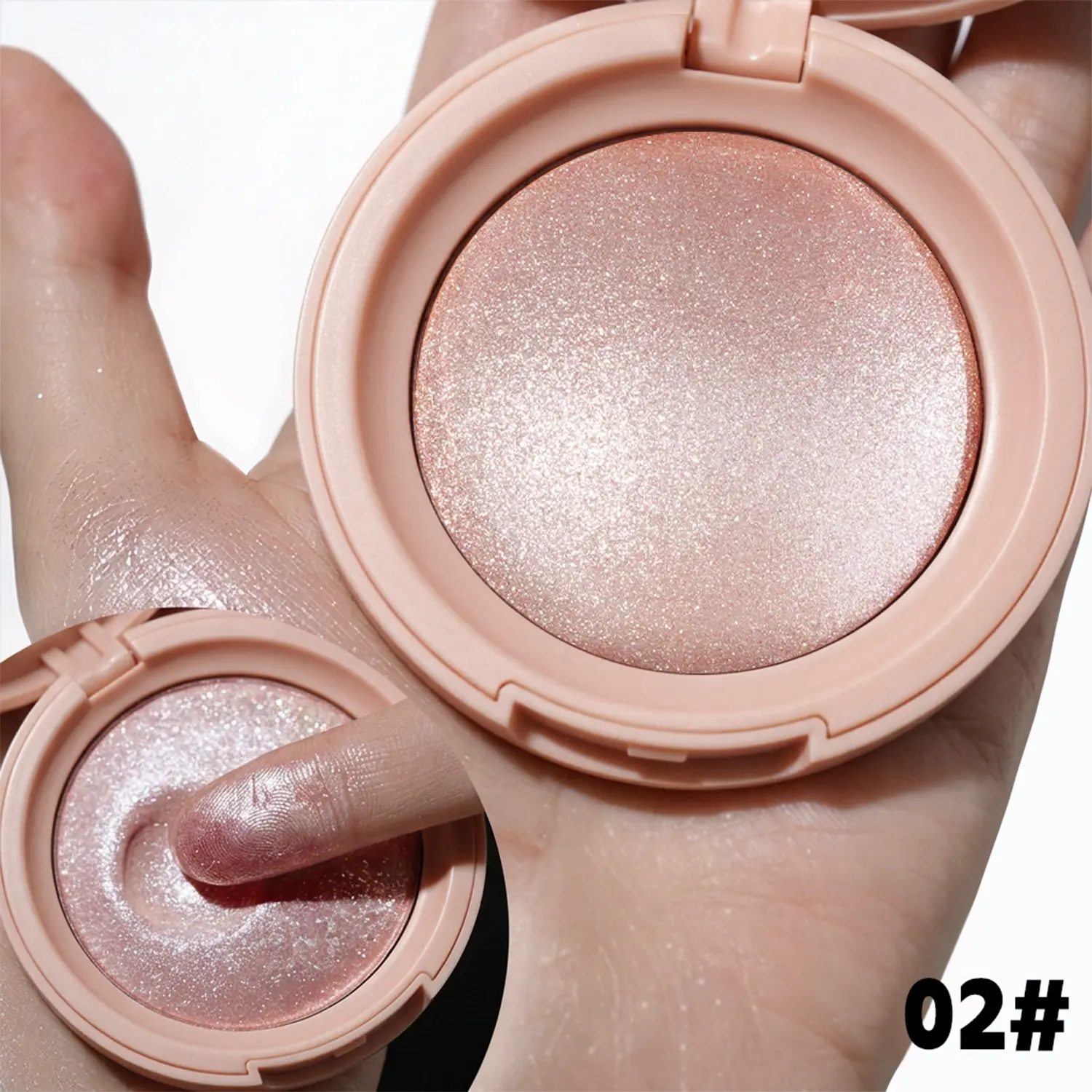 Halo Glow Glitter Blush with Bling Effect - Radiant Shimmer Makeup, Buildable Vegan Formula, Ultra-Blendable & All-Day Wear Cosmetic, Soft Glam, Glowing Makeup, Shimmer Blush, Halo Glow Blush