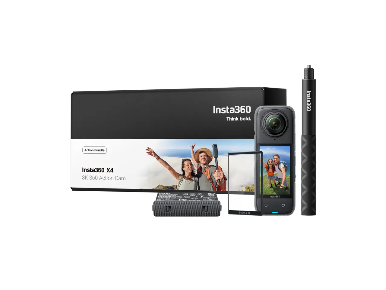 Insta360 X4 8K 360 Action Camera, Action Bundle Insta360 X4 8K 360 Action Camera, Action Bundle
