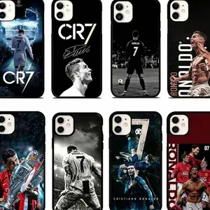 CR7 CRISTIANO RONALDO Phone Case Cover Compatible with iPhone 11, 12, 13, 14, 15, 16,17 & more, screen protector Plastic Rubber Shockproof black background