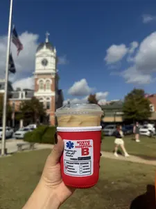 Mystic Falls Iced Coffee Sleeve, TVD Iced Coffee sleeve, Vampire gift, Vampire coffee accessories, Damon merch