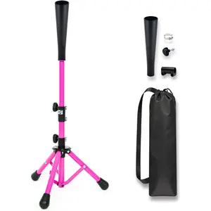 Baseball Batting Tee for Kids Aged 3-8, Height Adjustable (20.3" to 30.5") Softball Tee for Hitting Training, Portable and Collapsible Travel Tee with 2 Tee Toppers