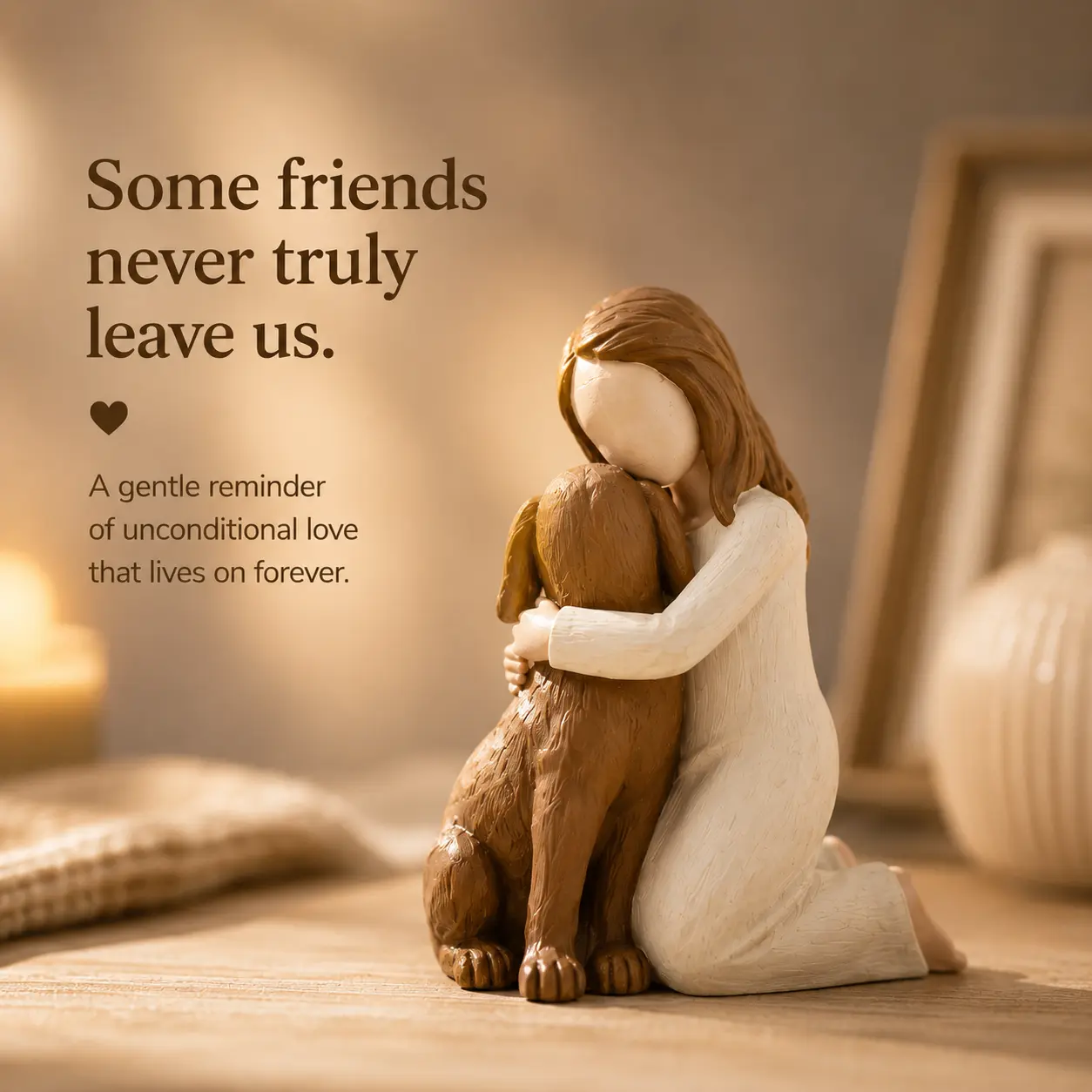 Dog Memorial Ornament Angel Figurine, Heartfelt Keepsake Gift for Dog Lovers, Pet Remembrance Tribute, Sports Event Souvenir, Home Décor Tabletop Display, Thoughtful Presents for Dog Owner Collectible