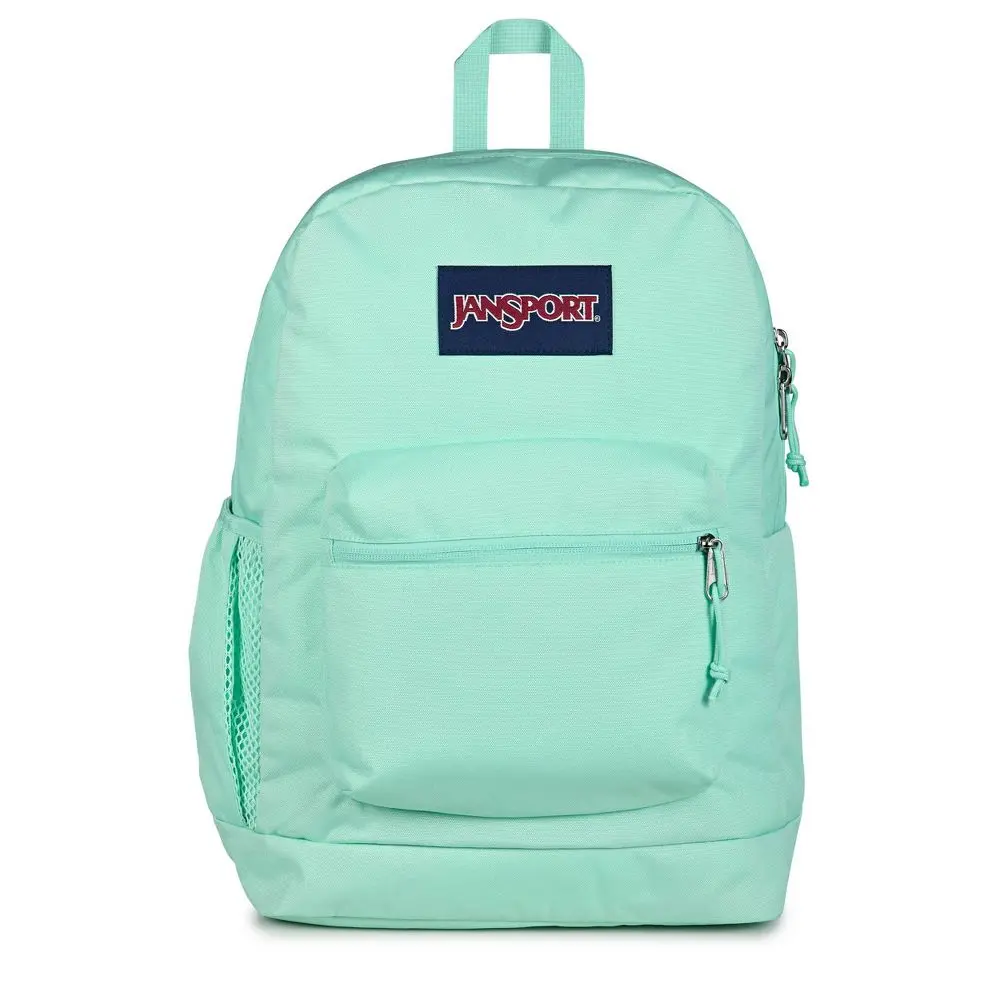 JanSport Cross Town Plus Classic 17x12.5" Water Resistant Backpack - Fits 15" Laptop, Backpacks for School, Travel Laptop Bags, Mint Green
