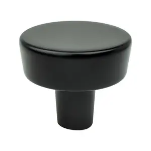 212 MAIN Brookridge Round Doorknob - Matte Black Door Hardware with Zinc Base, Suitable for Transitional Interior and Exterior Door Installations
