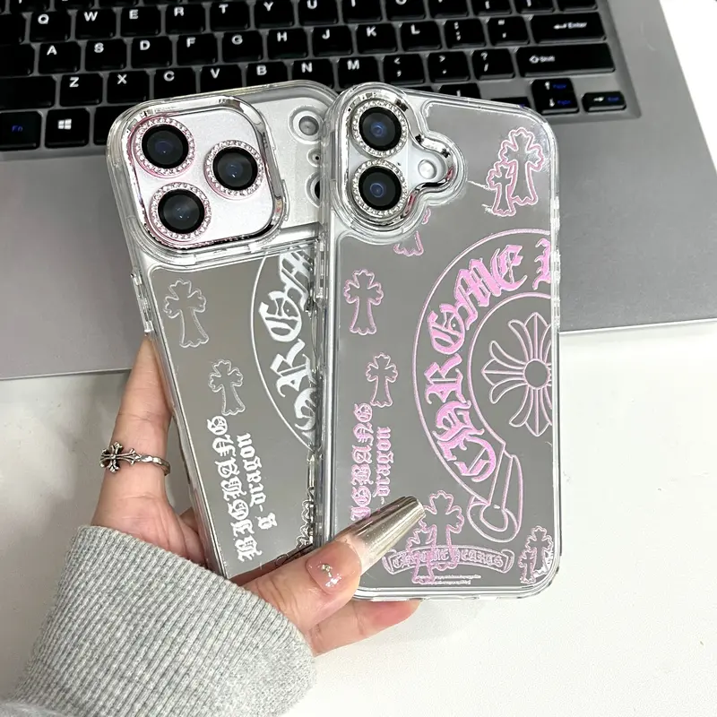 Protective Mirror Effect Plastic Phone Casing, Daily Ready Phone Accessory for iPhone Series (17/16/15/14/13 Pro/Plus/Pro Max), Full-Coverage, Raised Edges for Drop & Shock Protection, Unisex Design