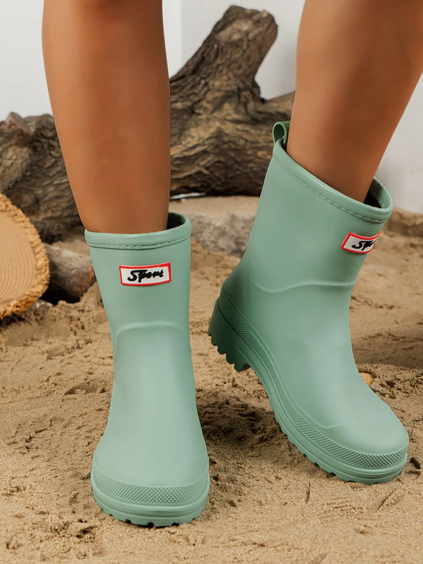 Women's Fashion Solid Color Rain Boots, Trudge Boots, Rubber Boots, Casual Comfort Waterproof Non-Slip Rain Shoes, Durable Outdoor Use Rainboots, Waterproof Footwear