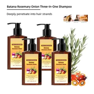 Batana Rosemary Onion Three-In-One Shampoo -- Cleans while maintaining hair moisture. Nourishes the scalp and strengthens hair roots. Effectively improves hair quality. Provides comprehensive care and improves the scalp environment. rosmary， flash sale c