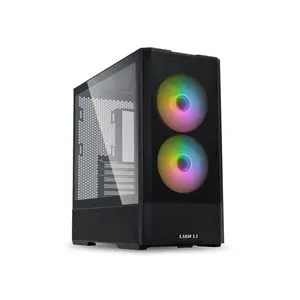 LIAN LI LANCOOL 207 Compact ATX RGB Gaming Computer Case, Tower Chassis w/ 2x140mm  ARGB,2x120mm PWM Fans Pre-Installed, reinventing ATX Layout / Tempered Glass Side Panel (Black) --- LANCOOL 207RX