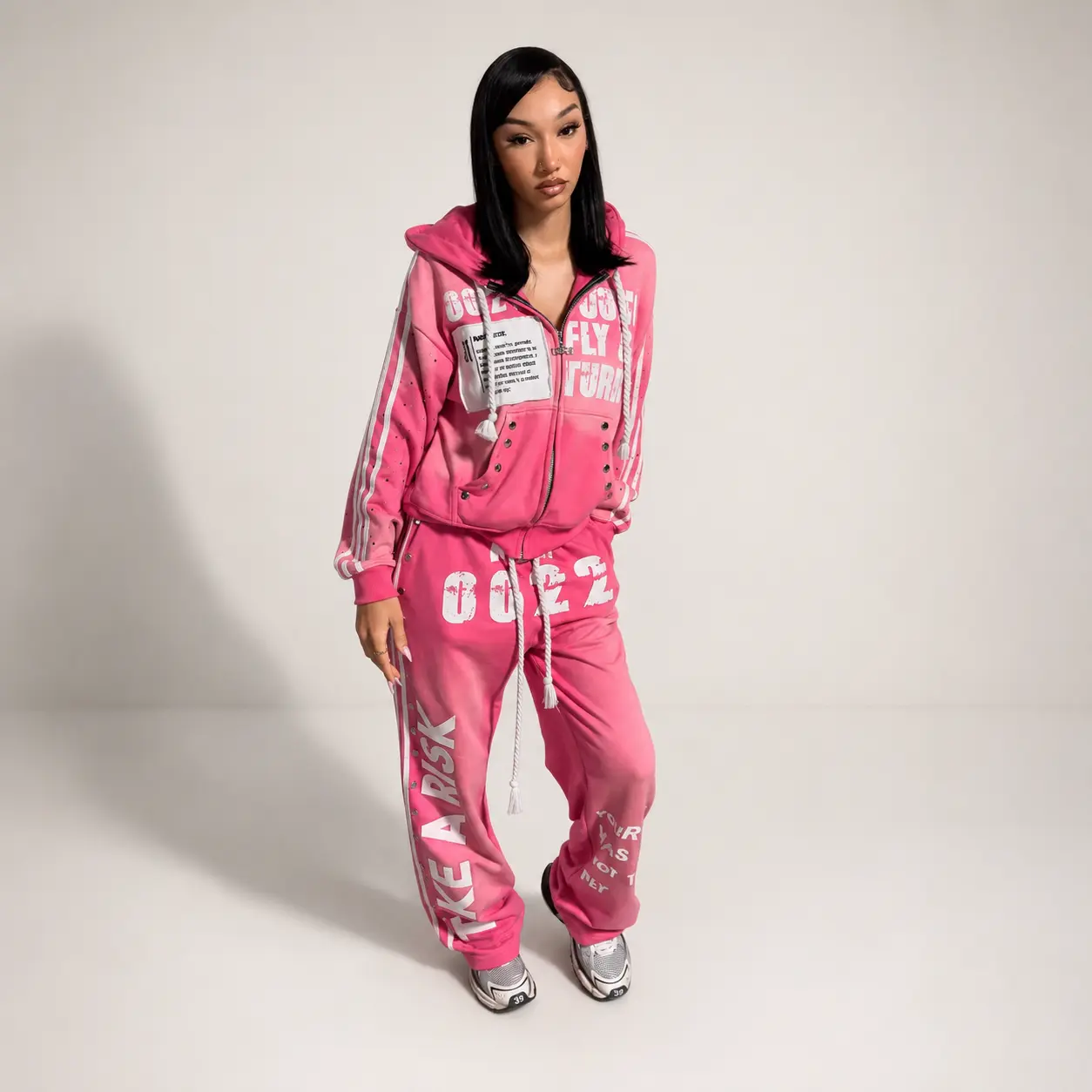 2026 Hooded Sweatshirt Set Fashion Casual Long Pants Printed Hip Hop Rock Unisex Sweatshirt Jacket Clothes Suits