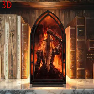 3D Fantasy Bookshelf Insert Decor Gift, Aelin Book Nook, Flame and Blade Fantasy Bookshelf Insert Decor Gift, Bookish Gift, Fantasy Collectible, Book Nook Decor(Candles Are Not Included).