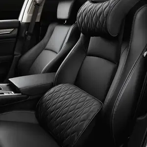 Premium Car Interior Set - Car Accessories Memory Foam Neck Pillow & Lumbar Support