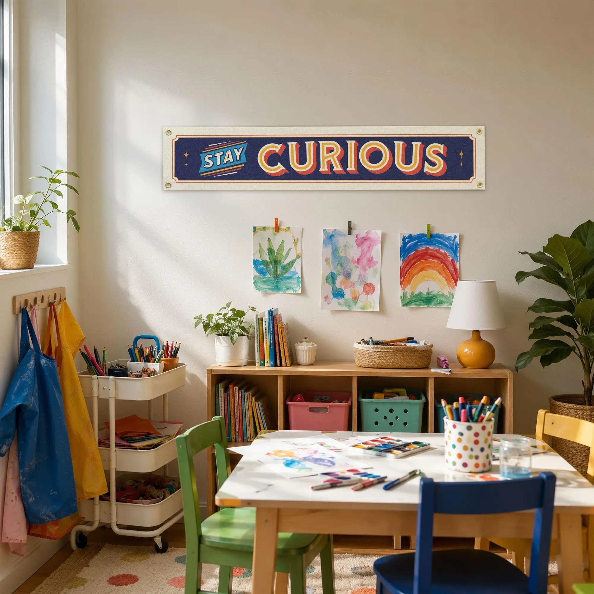 Stay Curious Felt Banner