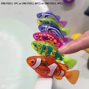 Interactive Robot Electric Fish Toy, Waterproof LED Light, Underwater Speed Control, Lifelike Tail Movement, Unisex Pet Fish