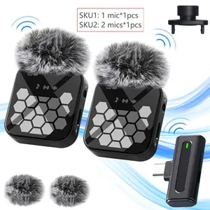 Wireless Lavalier Mini Microphone for iPhone, Android, Active Noise Cancellation, Noise Cancelling Mic, Magnetic Lapel Microphone, Video Vlog, Interviews, Live Streaming, Live Streaming Equipment