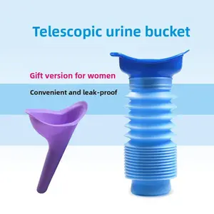 Unisex Compact Portable Emergency Folding Urinal - Telescopic Leak-Proof Urine Bucket, Camping Toilet, Portable Travel Toilet for Car Camping & Tactical Activities, Women’s Gift Version Sports & Outdoor Protective Gear Accessory