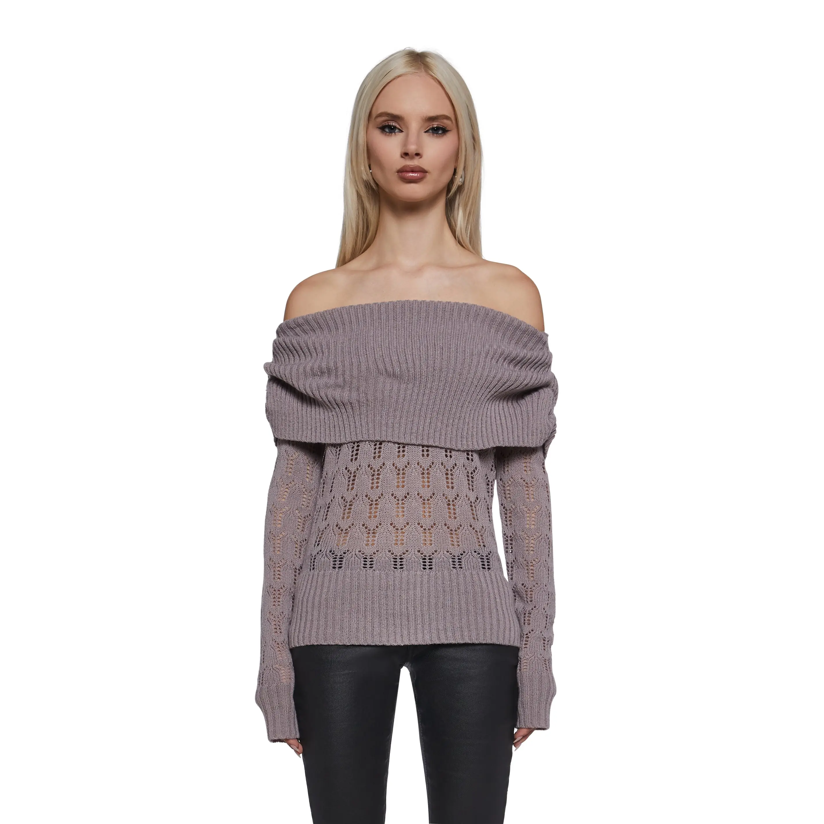 Flirty Tease Off The Shoulder Sweater