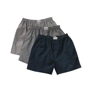 Pro Club Men's 2-Pack Classic Woven Boxers, Mix Colors Fabric Menswear Underwear Breathable Stripe Day Human