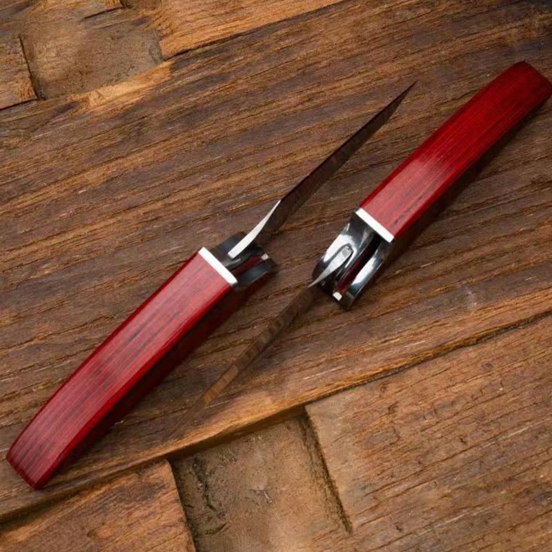 Creative fruit knife, portable cutting tool, knives,solid wood shank and stainless steel