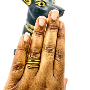 Spiral Ankh Rings -Ancient Egyptian Kemetic Jewelry