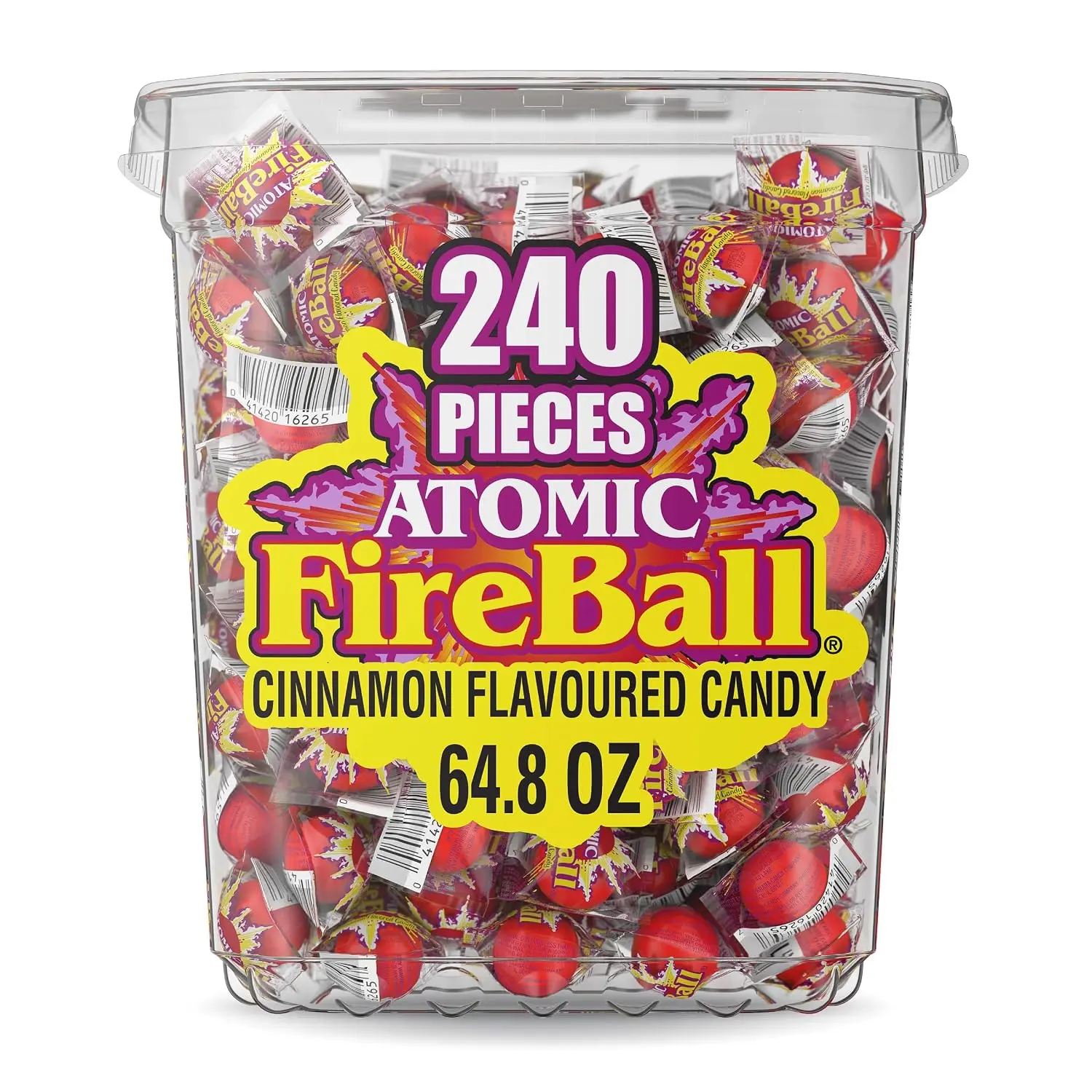 Atomic Fireball Cinnamon Hard Candy, Individually Wrapped, 64.8 oz, 240 Ct