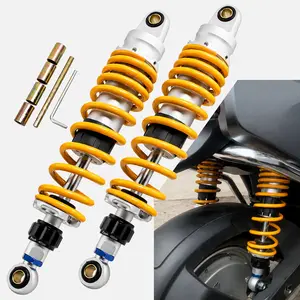 2PCS 330mm Rear Shock Absorbers Motorcycle ATV Suspension Damper Gold Universal Fit