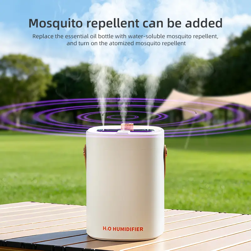 2L 3-Hole Cool Mist Humidifier (2026 Model) - Running Lights, Aromatherapy Compatible, Quiet Operation, Auto Shut-Off for Home, Nursery