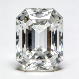 SANMU White Moissanite Emerald-Cut Loose Diamond 0.2-20 Carats D Color VVS1 Clarity GRA Certified for Jewelry Making Rings Necklaces Pendants Earrings