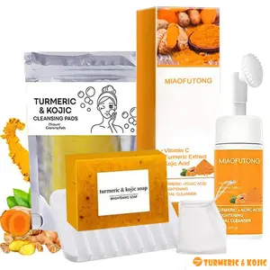 Turmeric Wash and Care Three Piece SetTurmeric Tablets, Turmeric Cleansing Mousse,Turmeric Soap ,Cleanser Comfort