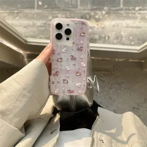 IPhone 13/14/16/17 Pro Max Case | 2-in-1 | bowknot Dog | Pink Frame | Best Friend Gift | 2-in-1 IND for iPhone 11 12 13 14 15 16 17 Pro Max