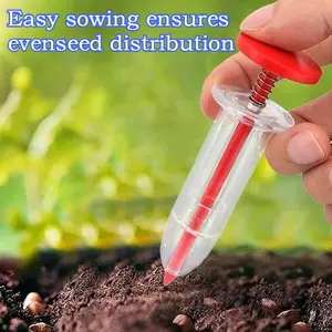 1 portable handheld seeder, mini manual seeding tool, oilseed planter, garden seed dispenser, essential gardening supplies for garden planting, flower pots, and flower beds, essential tools for seeding and planting